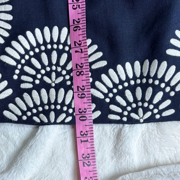 Tory Burch Women’s Navy and White 100% Linen Tunic - Picture 7 of 9